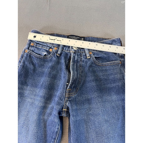 Abercrombie & Fitch Vintage Stretch 90s Straight Jeans Sz 28Wx32L BROKEN Zipper - Picture 7 of 9